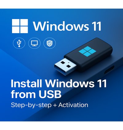 Windows 11 Pro Bootable USB | Genuine Microsoft Installation Media 64-bit with Lifetime Retail License