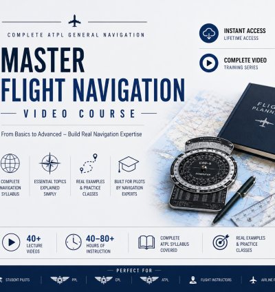 ATPL General Navigation Video Course | Complete 80+ Hr Oxford Syllabus | Full Ground School Preparation for Pilots – Lifetime Access
